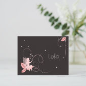 Magische postkaart, fee en voornaam briefkaart (Staand voorkant)