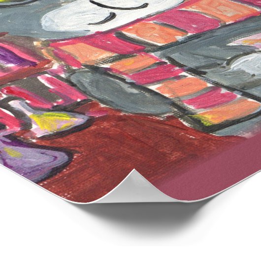 Magische Poties Academic Wizard Kat Art Poster (Hoek)