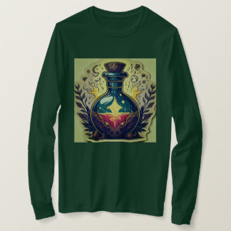Magische Potion Bottle Sticker Design T-shirt