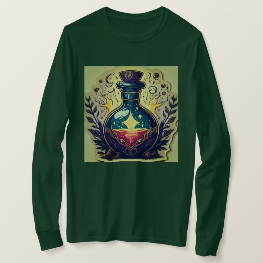 Magische Potion Bottle Sticker Design T-shirt (Design voorkant)
