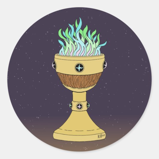 Magische Potion in Mazer en Chalice Combo Ronde Sticker (Voorkant)