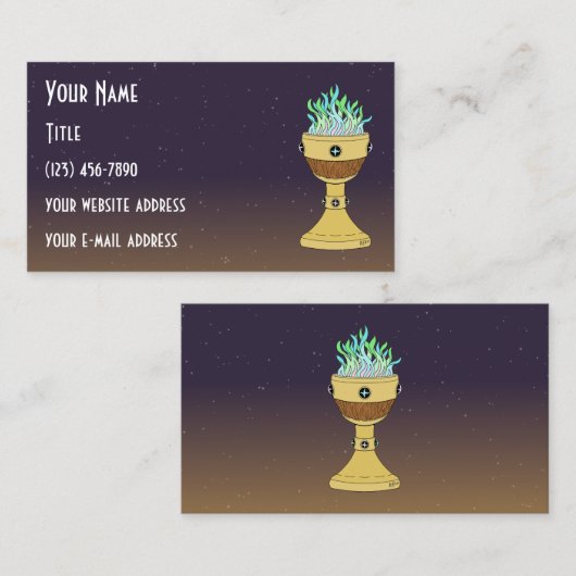 Magische Potion in Mazer en Chalice Combo Visitekaartje (Voorkant / Achterkant)