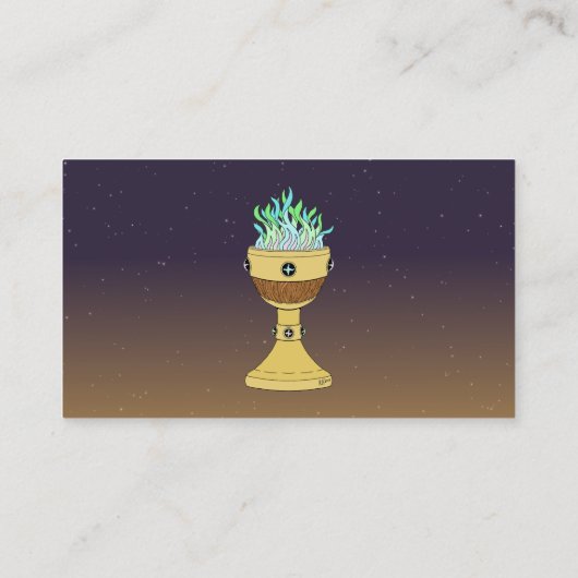 Magische Potion in Mazer en Chalice Combo Visitekaartje (Achterkant)