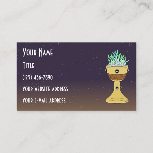 Magische Potion in Mazer en Chalice Combo Visitekaartje (Voorkant)