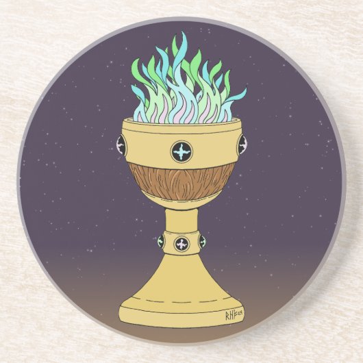 Magische Potion in Mazer en Chalice Combo Zandsteen Onderzetter (Voorkant)