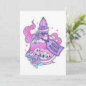 Magische Potion Schattige Roze Halloween Potion Fl Kaart (Staand voorkant)