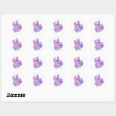 Magische Potion Schattige Roze Halloween Potion Fl Ronde Sticker (Vel)