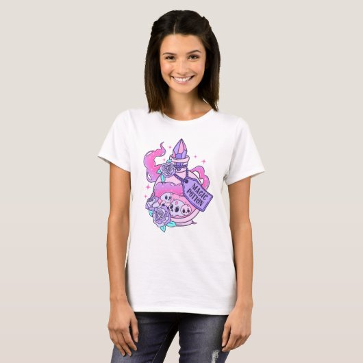 Magische Potion Schattige Roze Halloween Potion Fl T-shirt (Voorkant volledig)