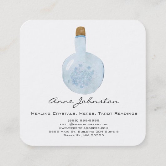 Magische Potion Square Visitekaartje (Achterkant)