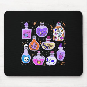 Magische Potions Flessen Witchy Halloween Print Muismat