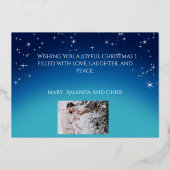 Magische prettige kerstdagen - Foto en boodschap Z Folie Feestdagenkaart (Achterkant)