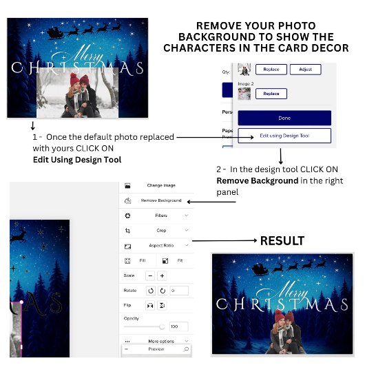 Magische prettige kerstdagen - Foto en boodschap Z Folie Feestdagenkaart