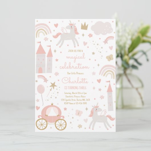 Magische prinses aankleden sprookje verjaardagsfee kaart (Staand voorkant)