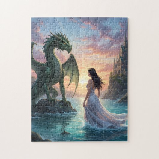 Magische Prinses & Draak puzzel (Verticaal)