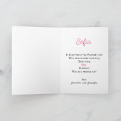 Magische Prinses in Tiara Meisje Verjaardag Custom Kaart (Binnen)