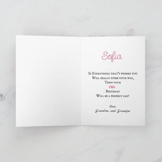 Magische Prinses in Tiara Meisje Verjaardag Custom Kaart (Binnen)