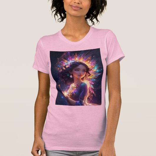 Magische Prinses in Tiara T-shirt Kleur Keuze (Voorkant)