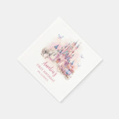 Magische Prinses Kasteel Verjaardag Papier Servet (Hoek)