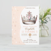 Magische Prinses Kroonsterren Verjaardag Kaart (Staand voorkant)