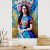 Magische prinses met prachtige jurk poster (Keuken)