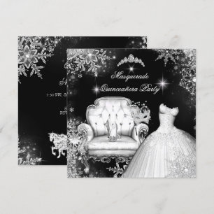 Magische Prinses Quinceanera Maskerade Feestje Kaart