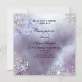 Magische prinses Quinceanera Masquerade Paars Kaart (Achterkant)