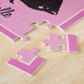 Magische prinses Sillouette gepersonaliseerd Legpuzzel (Zijkant)