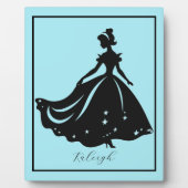 Magische prinses Sillouette gepersonaliseerde prin Fotoplaat (Voorkant)