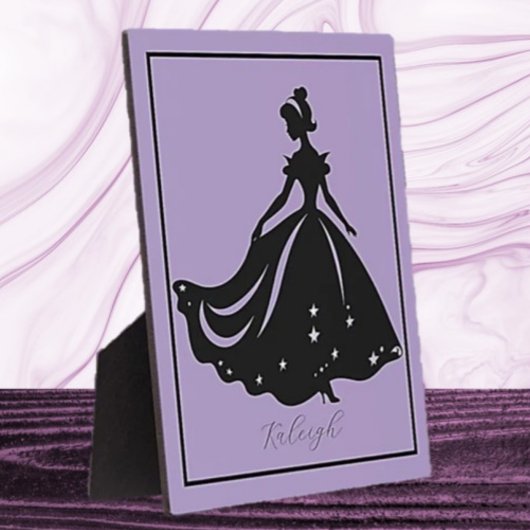 Magische prinses Sillouette gepersonaliseerde prin Fotoplaat