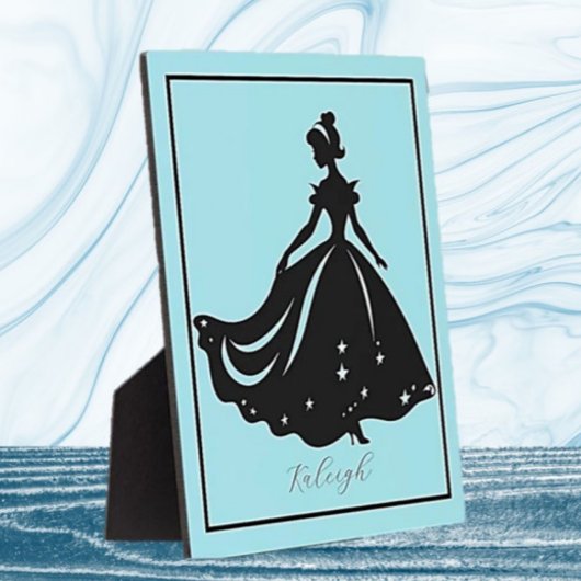 Magische prinses Sillouette gepersonaliseerde prin Fotoplaat