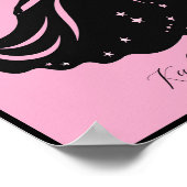 Magische prinses Sillouette gepersonaliseerde prin Poster (Hoek)