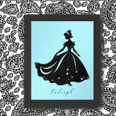 Magische prinses Sillouette gepersonaliseerde prin Poster