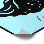 Magische prinses Sillouette gepersonaliseerde prin Poster (Hoek)