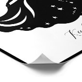 Magische prinses Sillouette gepersonaliseerde prin Poster (Hoek)