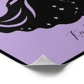 Magische prinses Sillouette gepersonaliseerde prin Poster (Hoek)