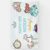 Magische prinses sprookjesachtige feestbanner spandoek (Verticaal)