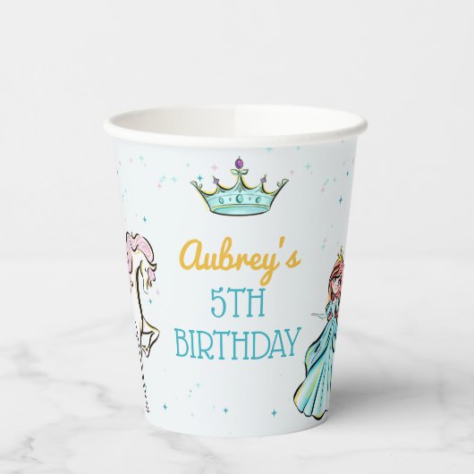 Magische prinses sprookjesachtige partij papier ko papieren bekers (Links)