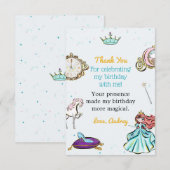 Magische prinses sprookjesfeest dank je kaart (Voorkant / Achterkant)
