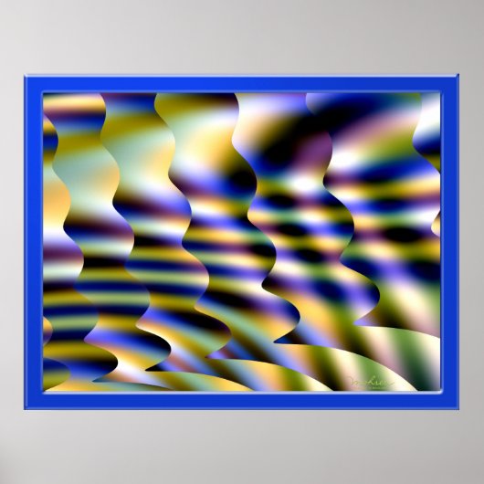 Magische psychedelische trance landschap poster (Voorkant)