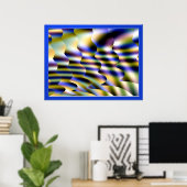 Magische psychedelische trance landschap poster (Thuiskantoor)