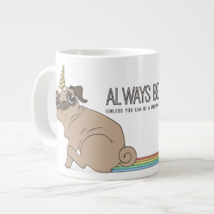 Magische pugicorn grote koffiekop