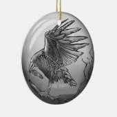 Magische Raaf Keramisch Ornament (Rechts)