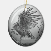Magische Raaf Keramisch Ornament (Links)
