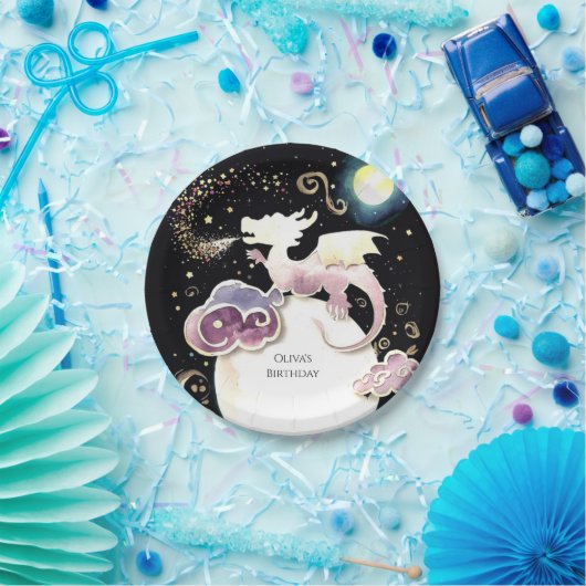 Magische Radiant Dragon Verjaardag Papieren Bordje (Feest)