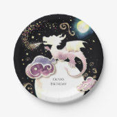 Magische Radiant Dragon Verjaardag Papieren Bordje (Voorkant)