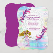 Magische Rainbow Baby Mermaids Congrates-kaart Kaart (Voorkant / Achterkant)