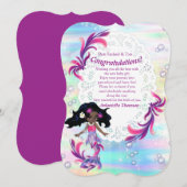 Magische Rainbow Baby Mermaids Congrates-kaart Kaart (Voorkant / Achterkant)