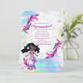 Magische Rainbow Baby Mermaids Congrates-kaart Kaart (Staand voorkant)