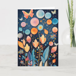 Magische Rainbow Kleur Natuur Collage Gevouwen Kaa Kaart