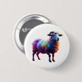 Magische Rainbow Sheep Art Ronde Button 5,7 Cm (Voorkant /achterkant)